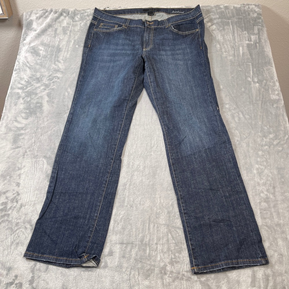 Calvin Klein Jeans Womens 18W Dark Wash Bootcut Denim Blue Pants Mid Rise